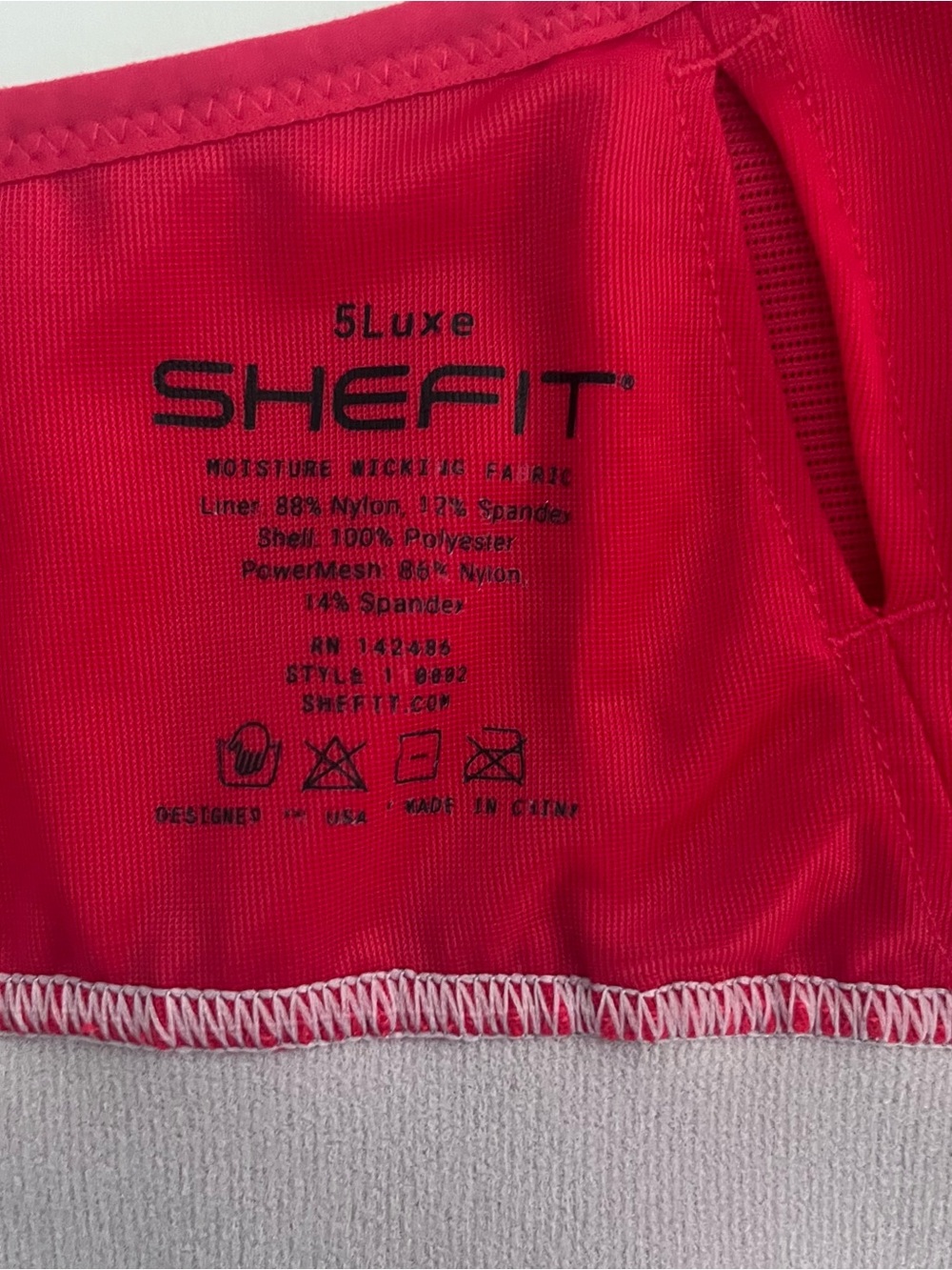 SHEFIT 5Luxe Red Sport Bra - Picture 5 of 5